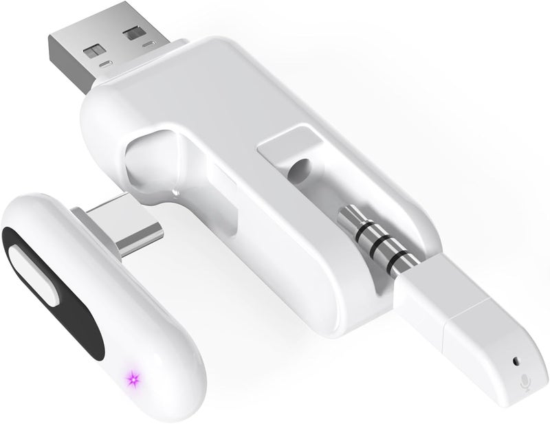 YOCOWOCO USB-C Bluetooth Adapter for PS5, 2-in-1 USB-A Bluetooth Audio Adapter for PS4 with aptX-Adaptive & Low Latency, Wireless Audio Transmitter to Connect Bluetooth Headphones & Earbuds - Image 1
